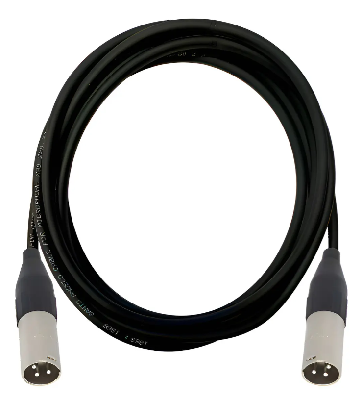 Cabo de Microfone XLR Blindado Santo Ângelo + XLR Amphenol (5 Metros)